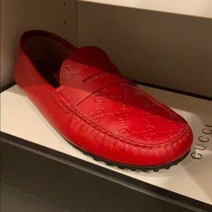 Men’s red Gucci loafers size 9 1/2